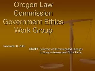 Oregon Law Commission Government Ethics Work Group