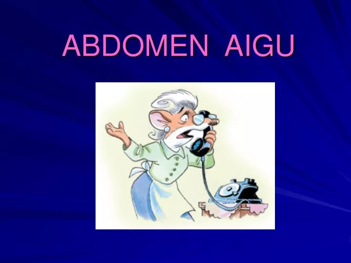 abdomen aigu