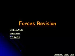 Forces Revision