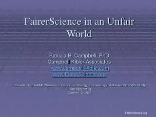 FairerScience.org