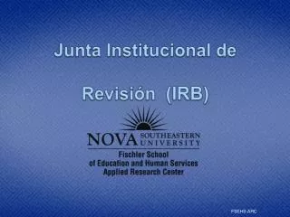 junta institucional de revisi n irb