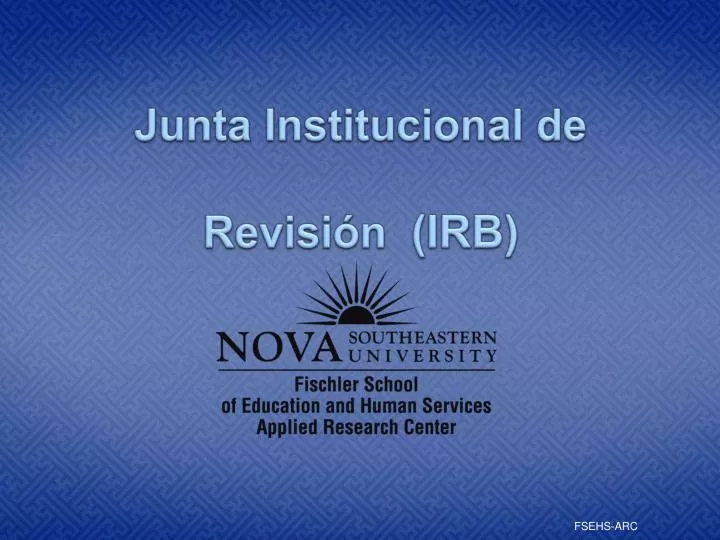 junta institucional de revisi n irb