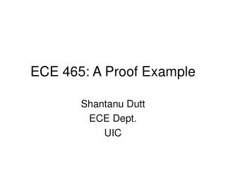 ECE 465: A Proof Example