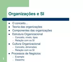 Organizações e SI