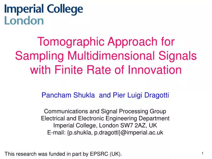 tomographic approach for sampling multidimensional signals with finite rate of innovation