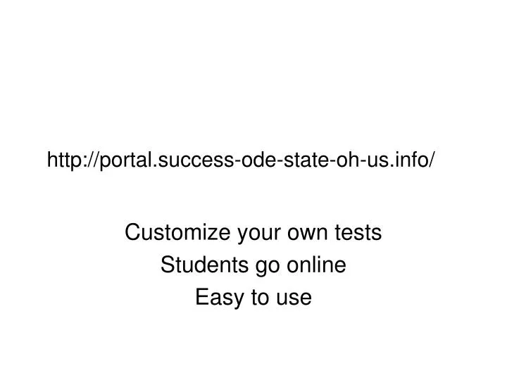 http portal success ode state oh us info