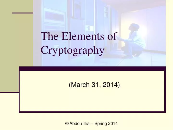 the elements of cryptography