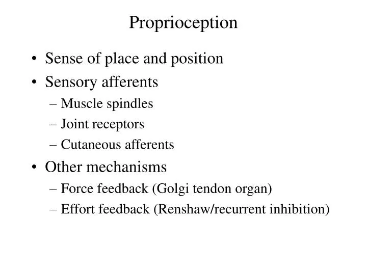 proprioception