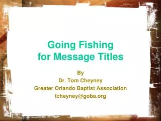 Going Fishing for Message Titles