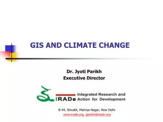 GIS AND CLIMATE CHANGE
