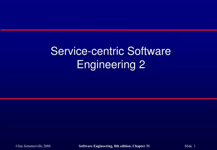 service centric software engineering 2