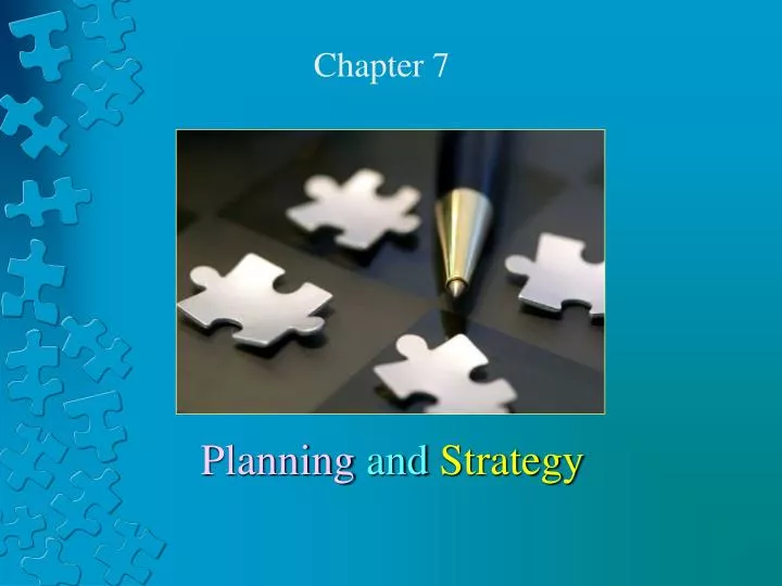 planning and strategy