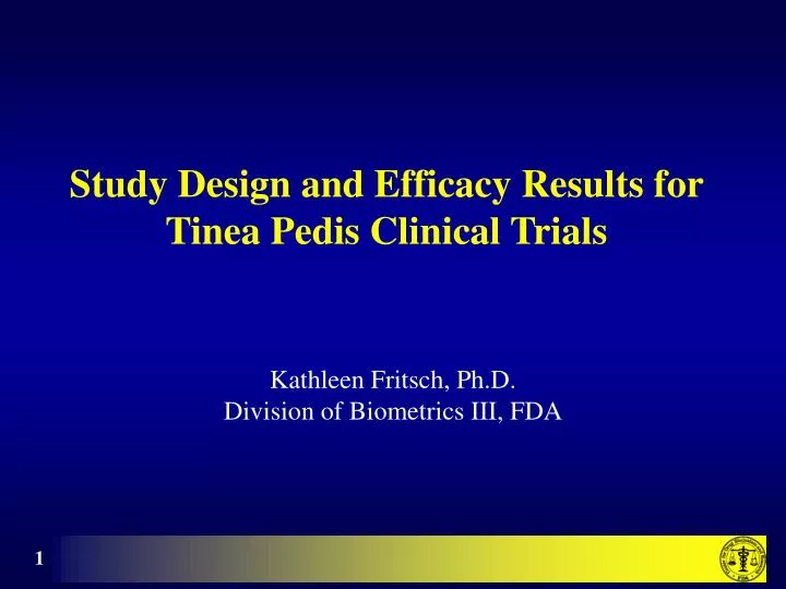 study design and efficacy results for tinea pedis clinical trials