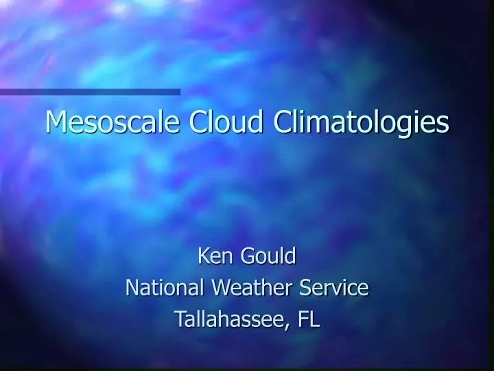 mesoscale cloud climatologies