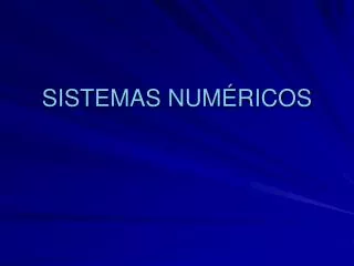 sistemas num ricos