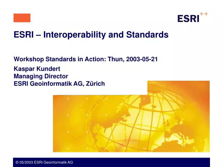 esri interoperability and standards
