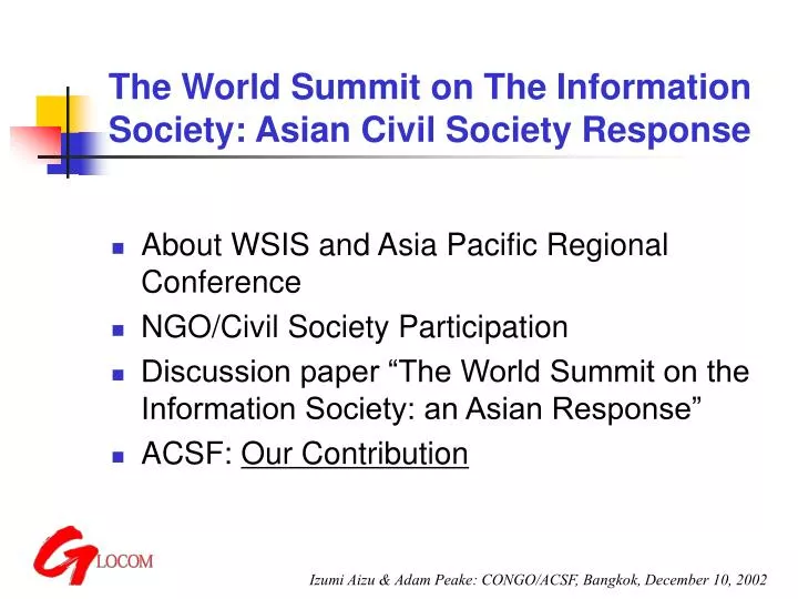 the world summit on the information society asian civil society response