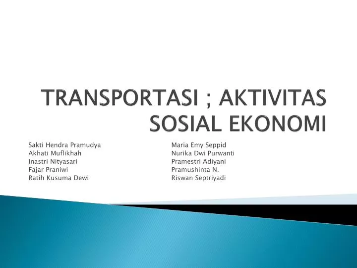 transportasi aktivitas sosial ekonomi