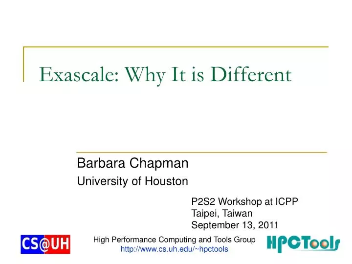 exascale why it is different