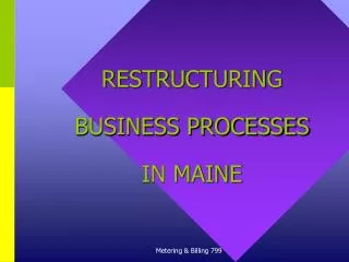 RESTRUCTURING BUSINESS PROCESSES IN MAINE