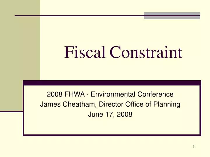 fiscal constraint