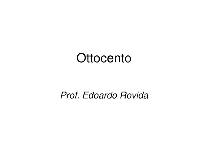 ottocento