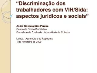 discrimina o dos trabalhadores com vih sida aspectos jur dicos e sociais