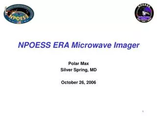 NPOESS ERA Microwave Imager