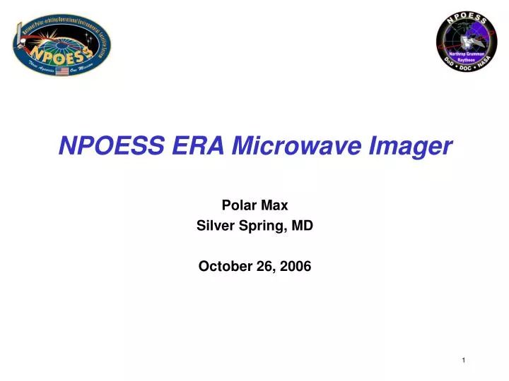 npoess era microwave imager
