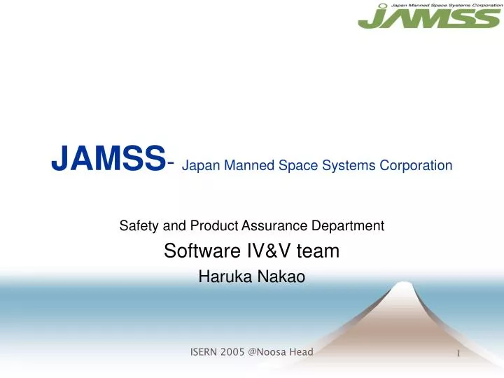 jamss japan manned space systems corporation
