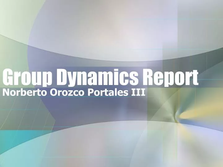 group dynamics report