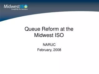 Queue Reform at the Midwest ISO