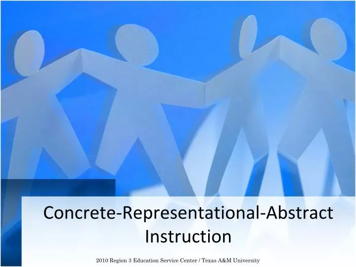 concrete representational abstract instruction