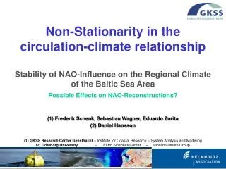 Non-Stationarity in the circulation-climate relationship Stability of NAO-Influence on the Regional Climate of the Balti