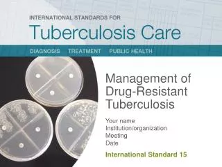 Management of Drug-Resistant Tuberculosis
