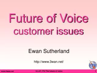 Future of Voice customer issues
