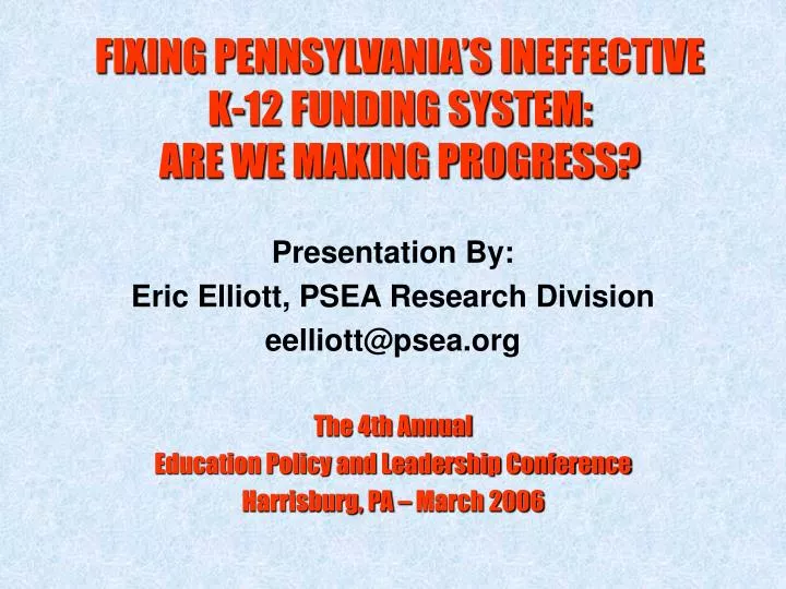 fixing pennsylvania s ineffective k 12 funding system are we making progress