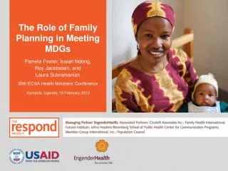 The Role of Family Planning in Meeting MDGs