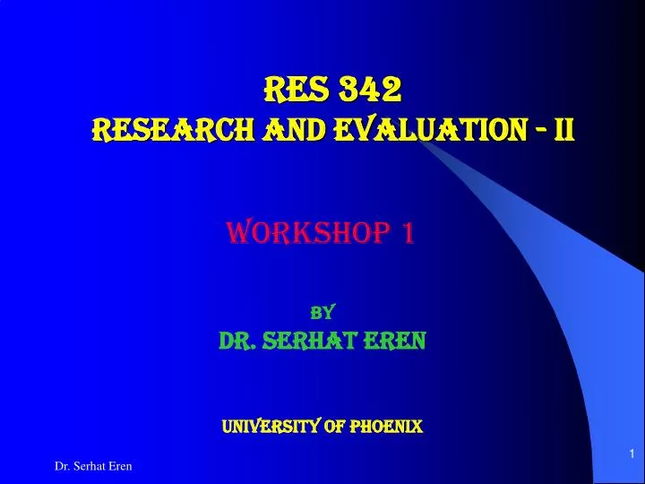 res 342 research and evaluation ii