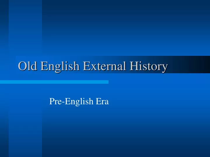 old english external history
