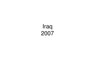 Iraq 2007