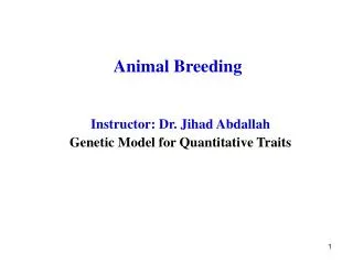 Animal Breeding