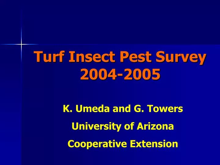 turf insect pest survey 2004 2005
