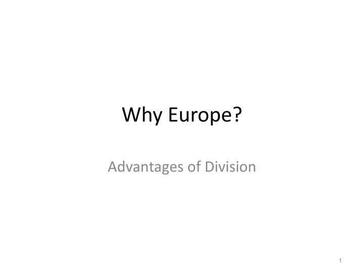 why europe