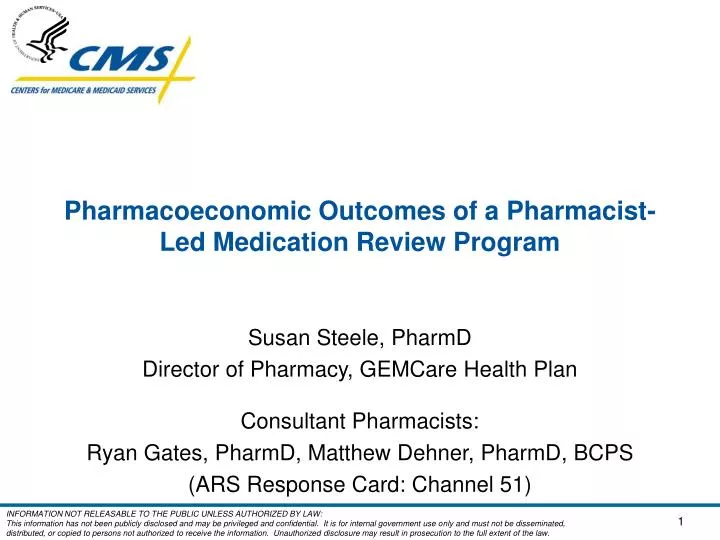 pharmacoeconomic outcomes of a pharmacist led medication review program