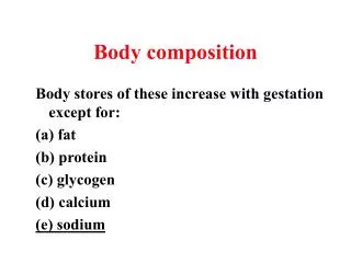 Body composition