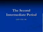 The Second Intermediate Period - slide 1