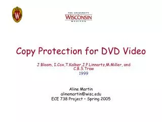 Copy Protection for DVD Video