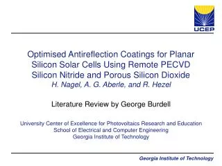 Literature Review by George Burdell