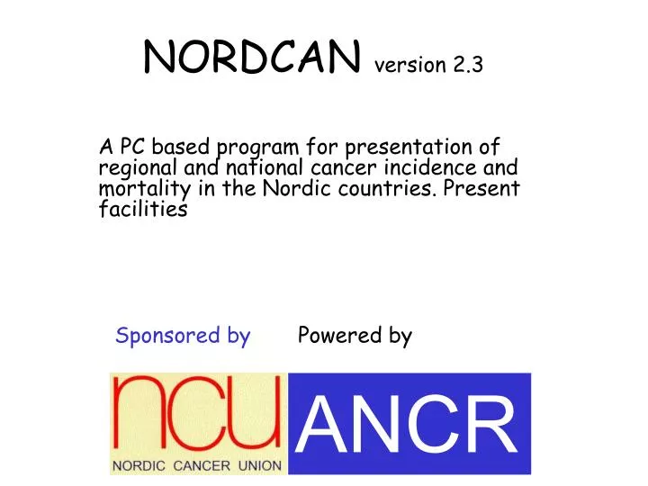 nordcan version 2 3